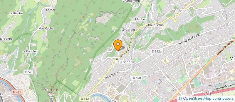 localisation de l'entreprise ANPAGEO  LA TRONCHE