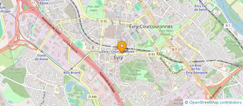 localisation de l'entreprise ANS 91  EVRY-COURCOURONNES