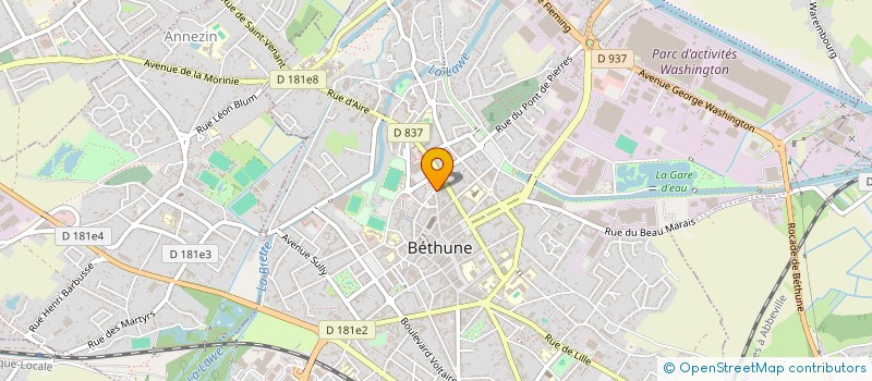 localisation de l'entreprise ANSELME  BETHUNE