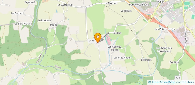 localisation de l'entreprise ANTAGUA  ALLAIRE