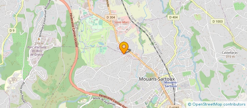 localisation de l'entreprise ANTALDO à MOUANS-SARTOUX