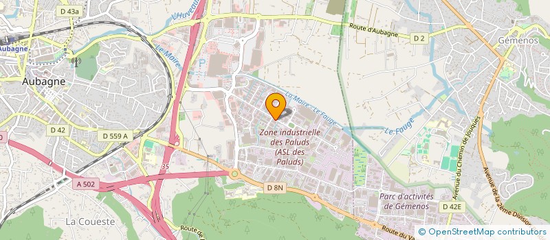 localisation de l'entreprise ANTALEX à AUBAGNE