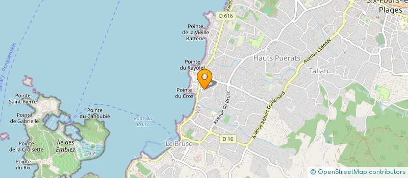 localisation de l'entreprise ANTALFI 83 à SIX-FOURS-LES-PLAGES