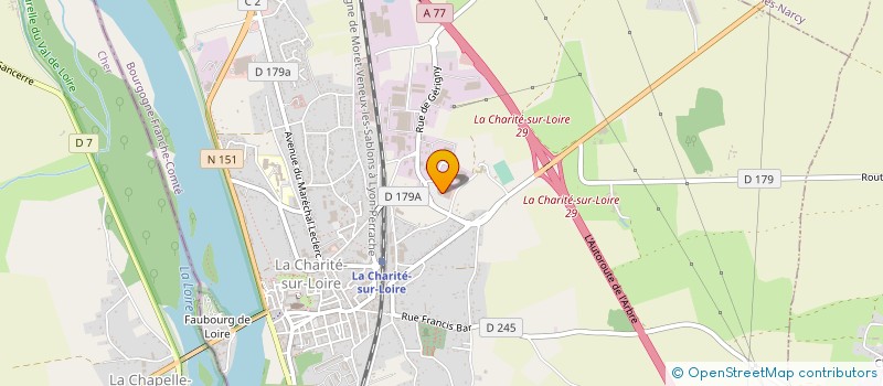 localisation de l'entreprise ANTARES à LA CHARITE-SUR-LOIRE