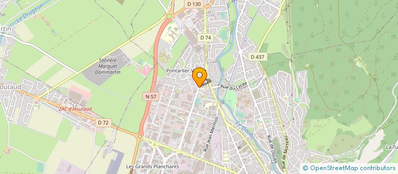 localisation de l'entreprise ANTARES  PONTARLIER