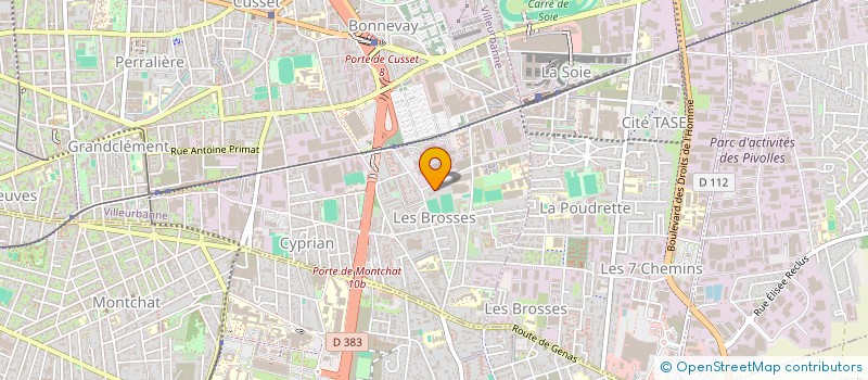 localisation de l'entreprise ANTARES à VILLEURBANNE