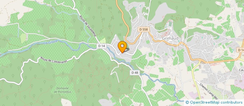 localisation de l'entreprise ANTARES à GRIMAUD