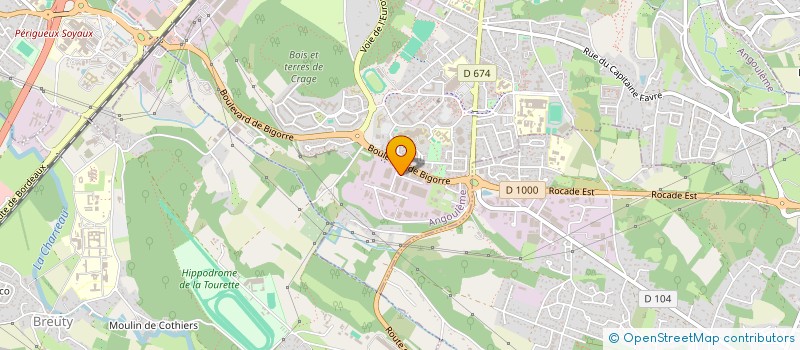 localisation de l'entreprise ANTARES DEVELOPPEMENT à ANGOULEME