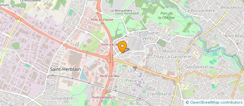 localisation de l'entreprise ANTARES SA à SAINT-HERBLAIN