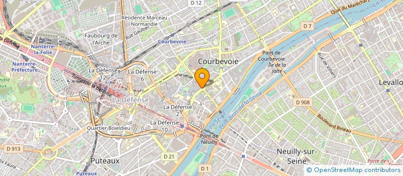 localisation de l'entreprise ANTARGAZ à COURBEVOIE