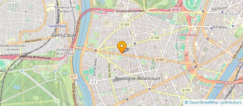 localisation de l'entreprise ANTEFIX à BOULOGNE-BILLANCOURT