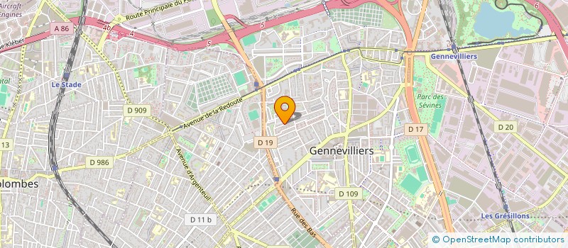 localisation de l'entreprise ANTELEX à GENNEVILLIERS