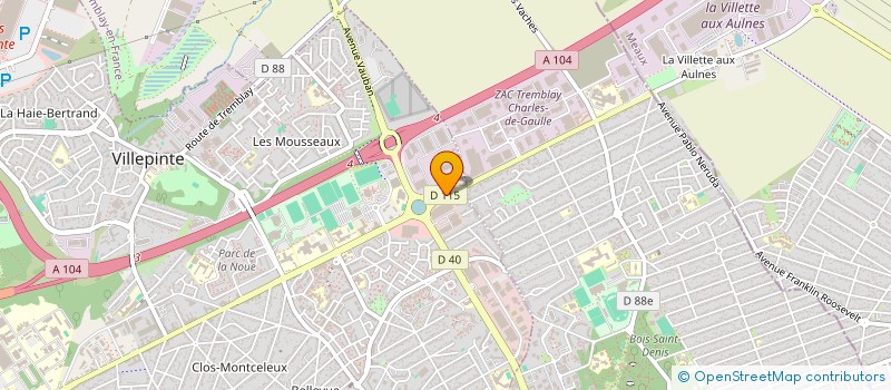 localisation de l'entreprise ANTEMIS à VILLEPINTE