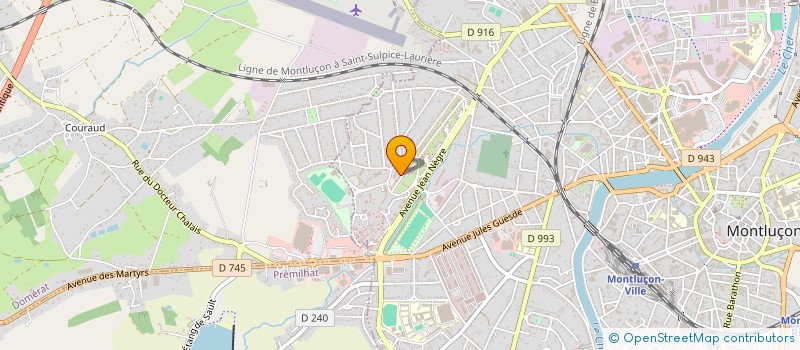 localisation de l'entreprise ANTENNE 2000 à MONTLUCON