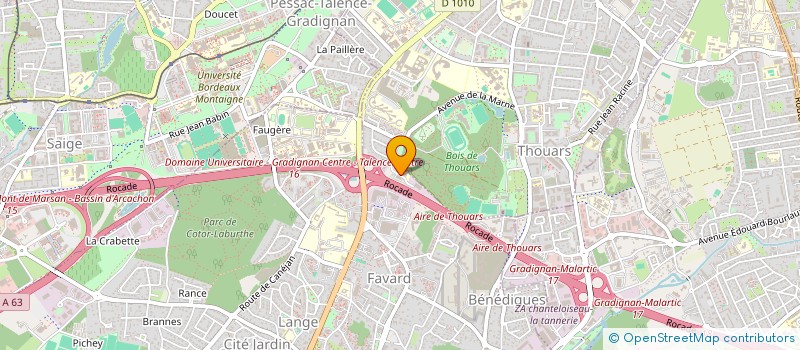 localisation de l'entreprise ANTENNE BORDEAUX CABLE à GRADIGNAN