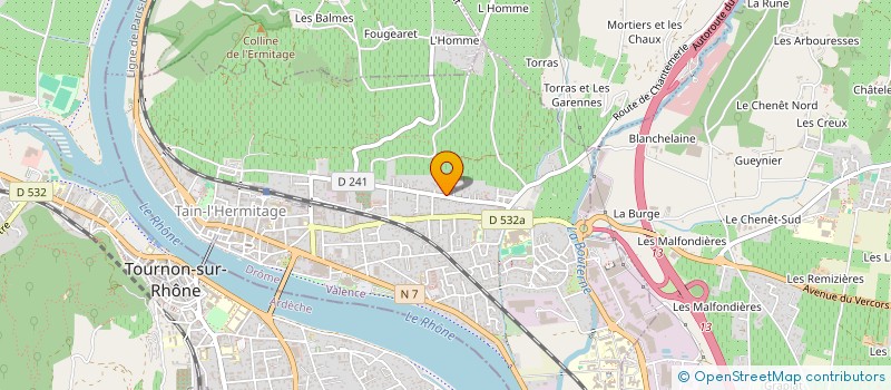 localisation de l'entreprise ANTENNE CLINIQ VALENCE FORM PERMANENTE  TAIN-L'HERMITAGE