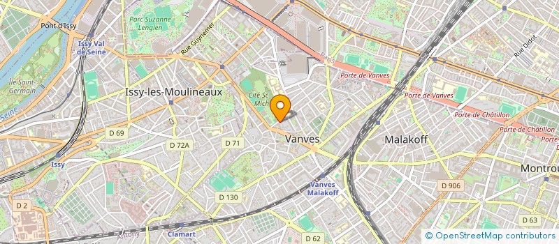 localisation de l'entreprise ANTENNE DE VANVES DE LA JCE GPSO  VANVES