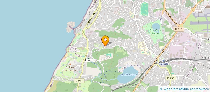 localisation de l'entreprise ANTENNE DEPARTEMENTALE 64 FEDERATION NATIONALE DES METIERS DE LA NATATION ET DU SPORT  BIARRITZ