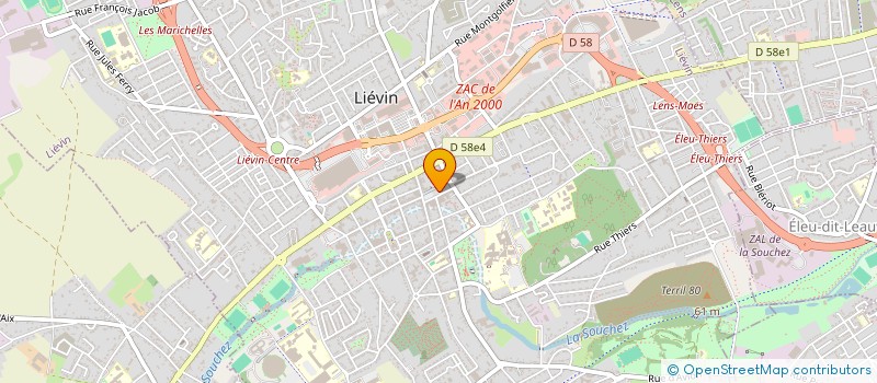 localisation de l'entreprise ANTENNE REGIONAL N PDC PRINTEMPS BOURGES à LIEVIN