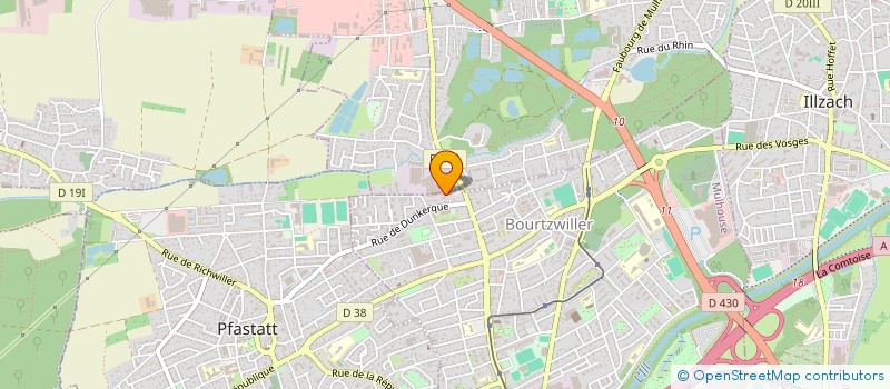 localisation de l'entreprise ANTENNE TELE SERVICE à MULHOUSE