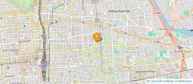 localisation de l'entreprise ANTENNE TELE VIDEO DISTRIBUTION  VILLEURBANNE