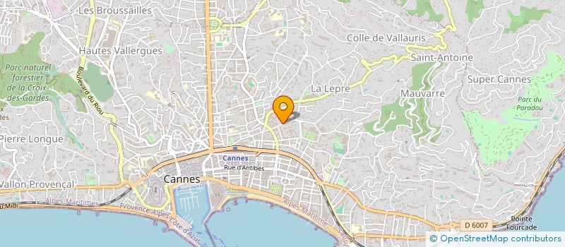 localisation de l'entreprise ANTENNES AZUR SERVICES à CANNES