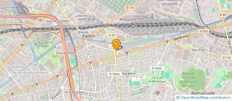 localisation de l'entreprise ANTEP à PANTIN