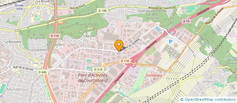 localisation de l'entreprise ANTERIA à VILLEBON-SUR-YVETTE
