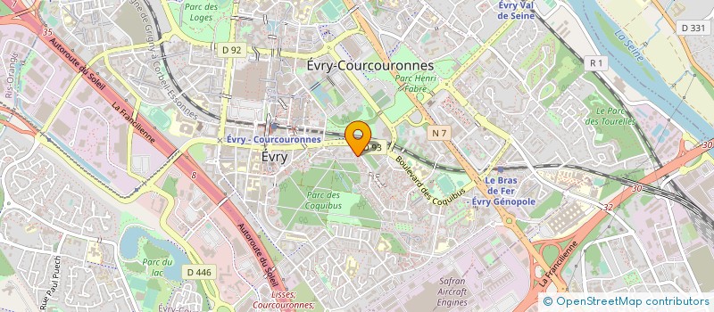 localisation de l'entreprise ANTESYS à EVRY-COURCOURONNES