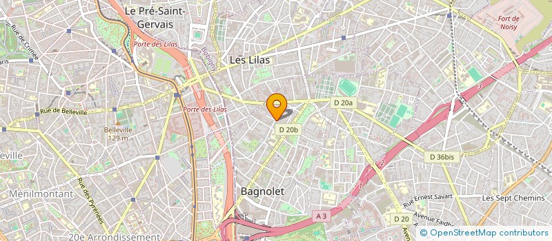 localisation de l'entreprise ANTEVA à BAGNOLET