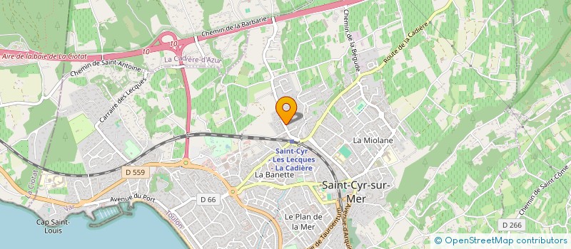 localisation de l'entreprise ANTHEA à SAINT-CYR-SUR-MER