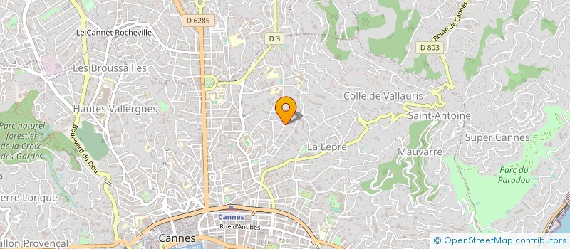 localisation de l'entreprise ANTHEMIS à CANNES