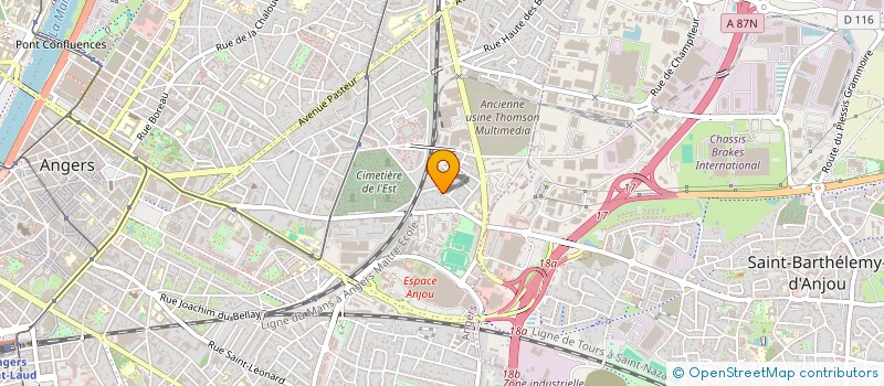 localisation de l'entreprise ANTHEMIS à ANGERS