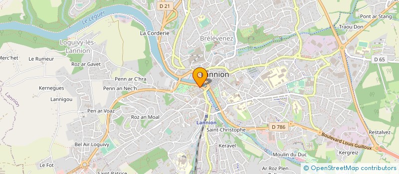 localisation de l'entreprise ANTHENEA à LANNION