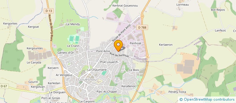 localisation de l'entreprise ANTHOLAU  PLABENNEC