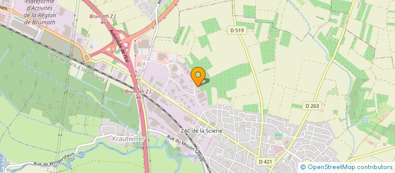 localisation de l'entreprise ANTHONEE  BRUMATH