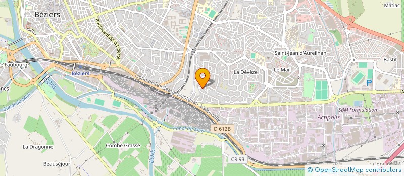 localisation de l'entreprise ANTHONY  BEZIERS