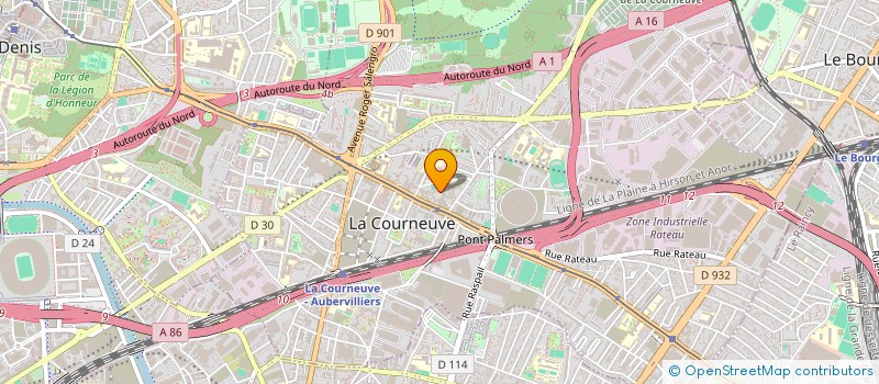 localisation de l'entreprise ANTHONY AUTISME ACCOMPAGNEMENT POUR LES PARENTS   (3APPA) à LA COURNEUVE