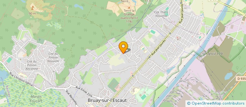 localisation de l'entreprise ANTHRACINE 2O FOOTBALL à BRUAY-SUR-L'ESCAUT