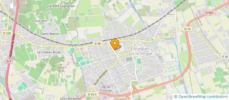 localisation de l'entreprise ANTHRO'SUD  ENTRAIGUES-SUR-LA-SORGUE