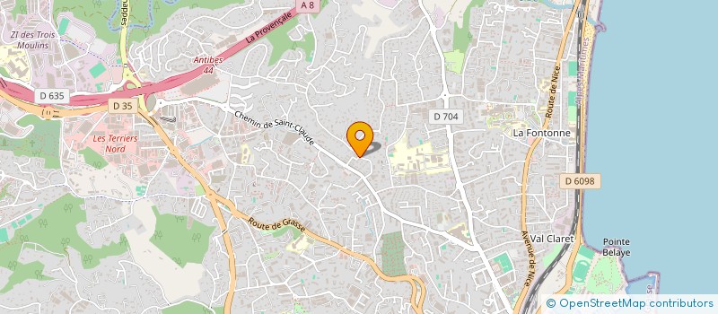 localisation de l'entreprise ANTIBES AZUR IMMO à ANTIBES