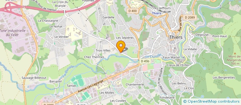 localisation de l'entreprise ANTIC AUVERGNE  THIERS