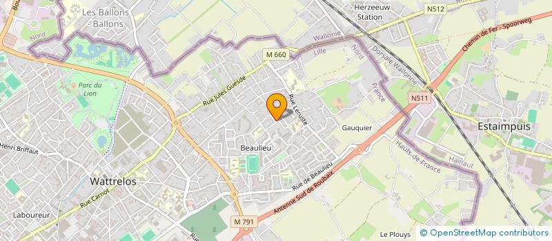localisation de l'entreprise ANTIDOTES à WATTRELOS