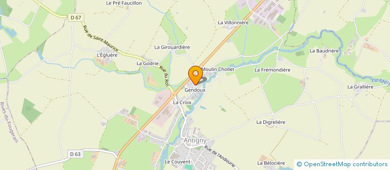 localisation de l'entreprise ANTIGNY NUTRITION à ANTIGNY