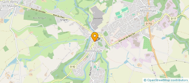 localisation de l'entreprise ANTIGONE à MONTREVAULT-SUR-EVRE