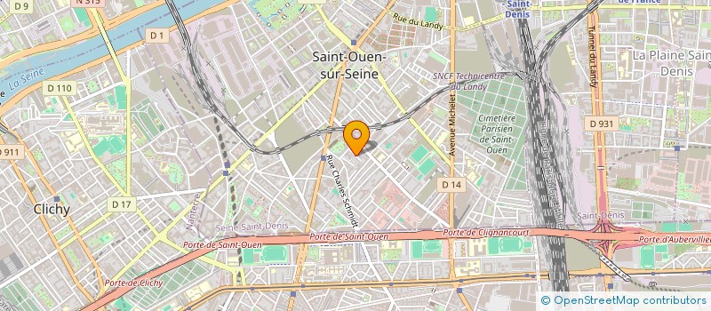 localisation de l'entreprise ANTIGONE à SAINT-OUEN-SUR-SEINE