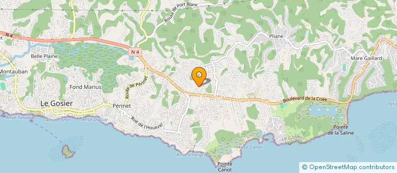 localisation de l'entreprise ANTILLES INCENDIE SERVICES à LE GOSIER