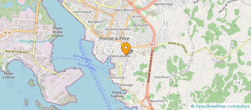 localisation de l'entreprise ANTILLES MAREES  POINTE-A-PITRE