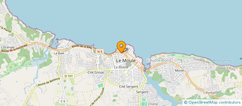localisation de l'entreprise ANTILLES TPE à LE MOULE