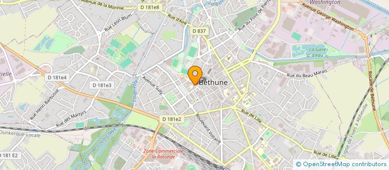 localisation de l'entreprise ANTIMATIERES  BETHUNE